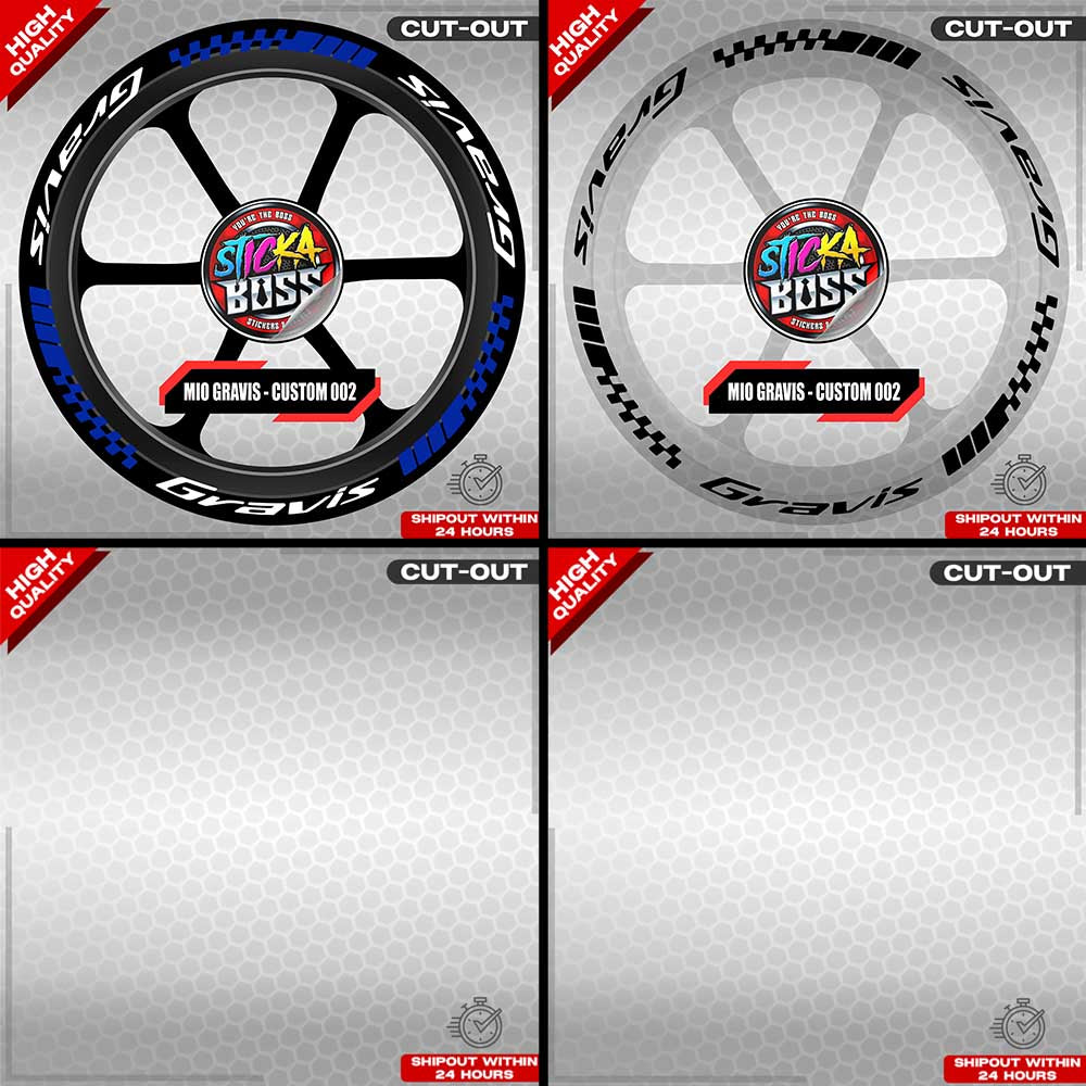 MIO GRAVIS MAG STICKER SET ( 2 MAGS ) - CUSTOM 002 | VINYL WATERPROOF CUT-OUT DECALS