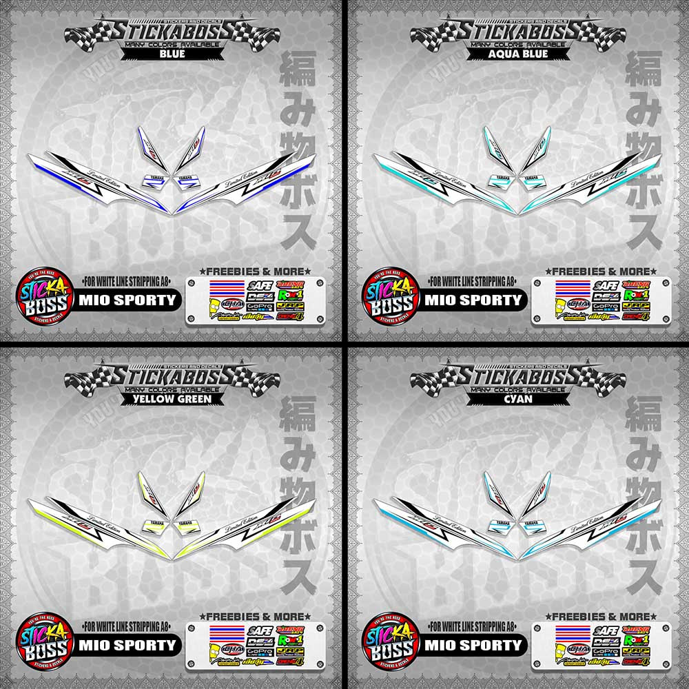 MIO SPORTY INDO DECALS ( FOR WHITE LINE STRIPPING A8 )【WITH FREEBIES】