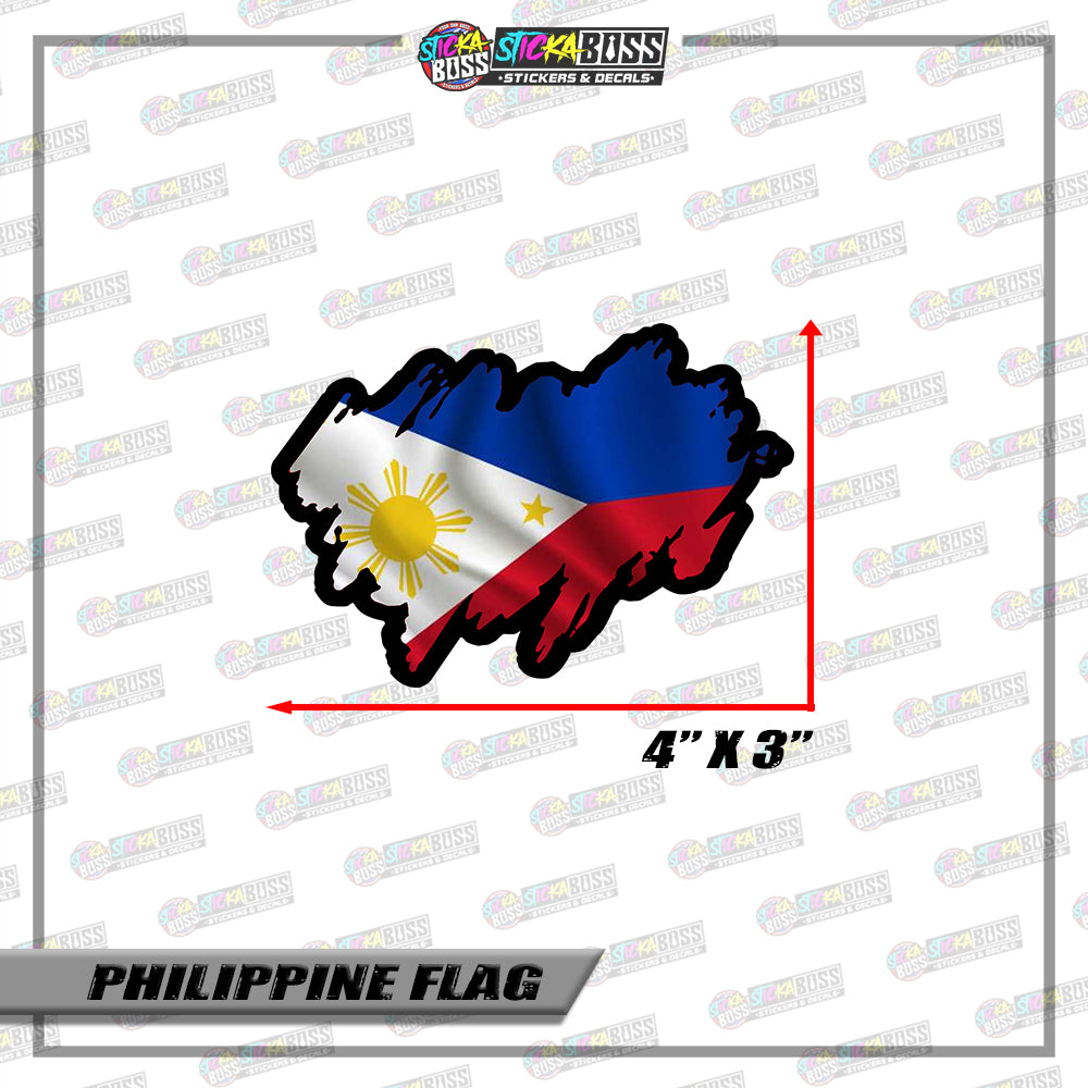 PHILIPPINE FLAG STICKER | VINYL WATERPROOF STICKER |【PRINTED】