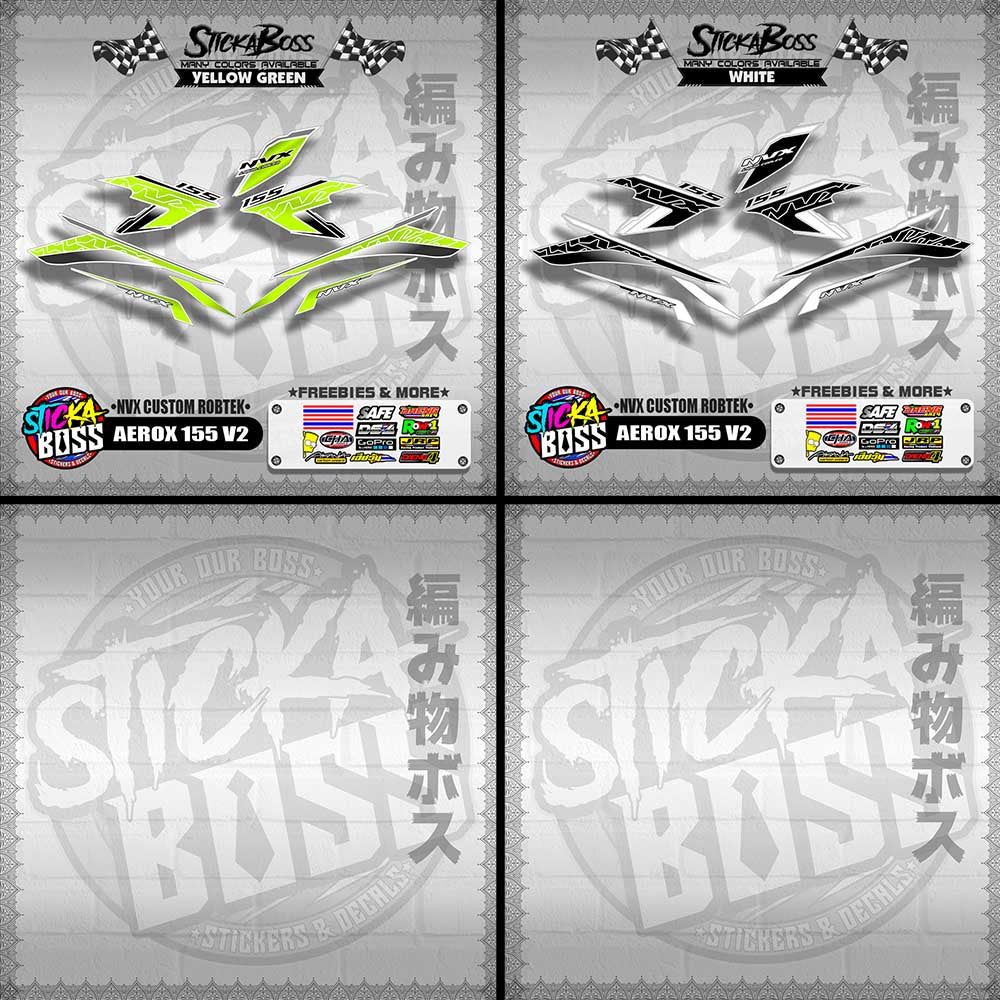 AEROX 155 V2 DECALS ( NVX CUSTOM ROBTEK )【WITH FREEBIES】