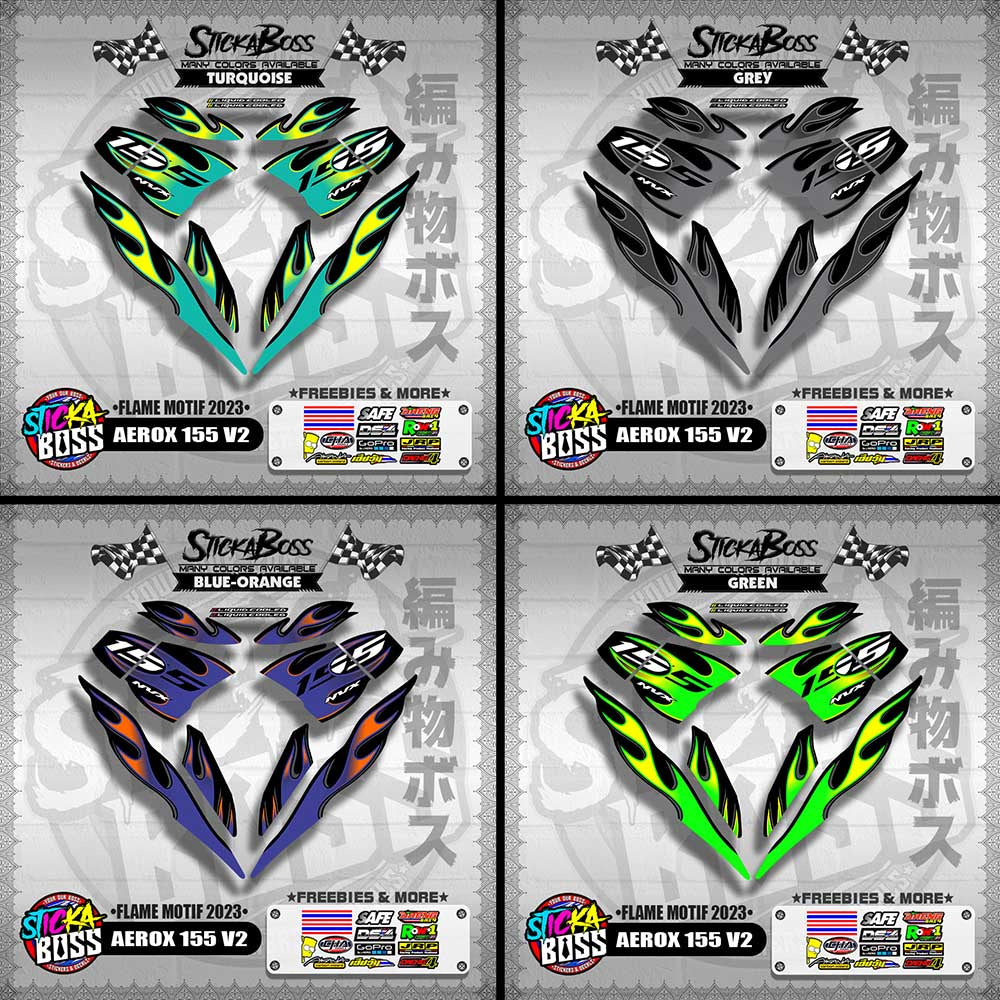 AEROX 155 V2 ( FLAME MOTIF 2023 )【WITH FREEBIES】