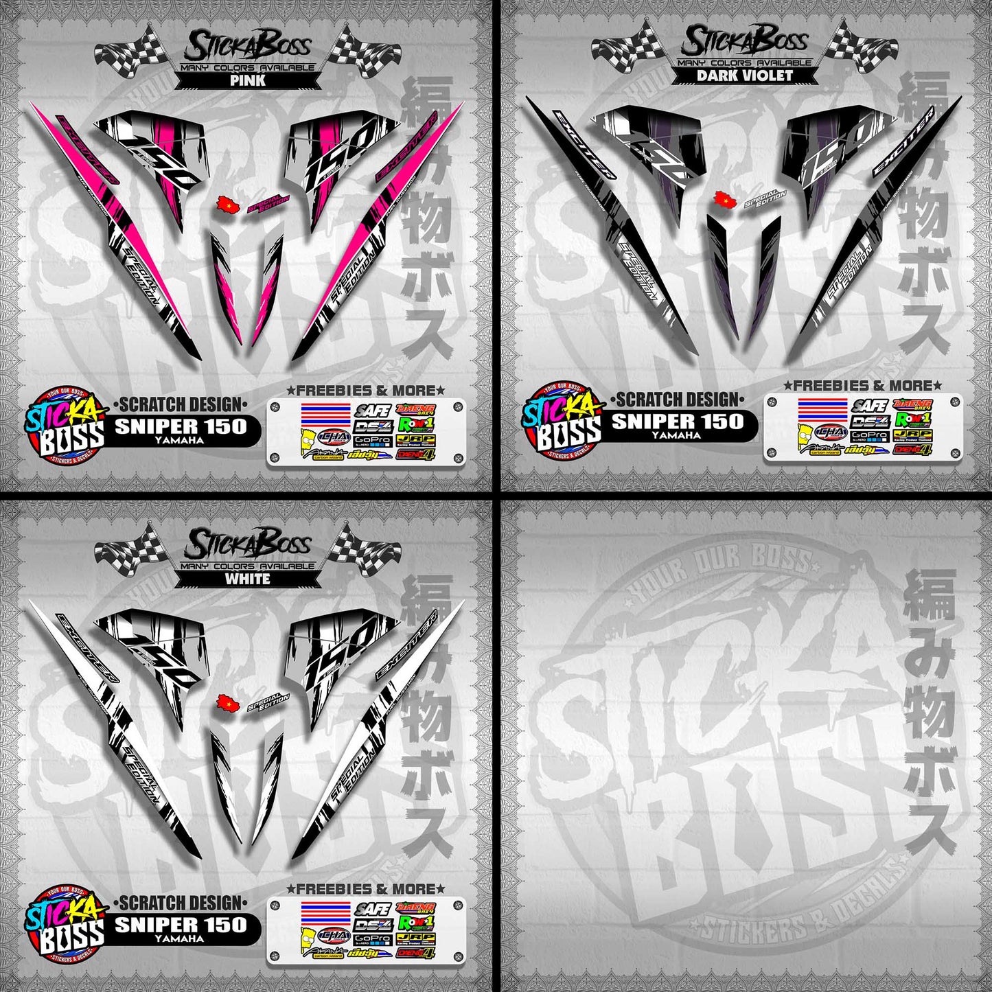 SNIPER 150 VIETNAM DECALS ( SCRATCH DESIGN )【WITH FREEBIES】