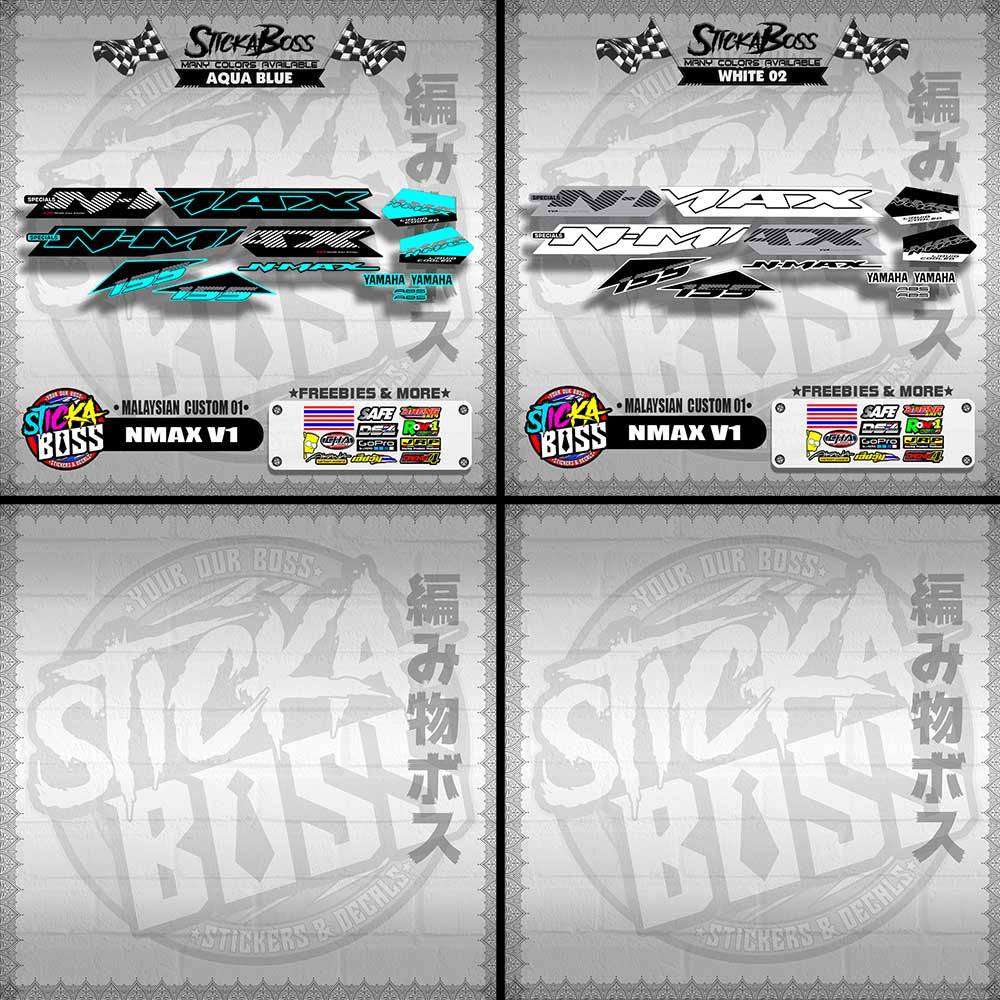 NMAX V1 DECALS ( MALAYSIAN CUSTOM 01 )【WITH FREEBIES】