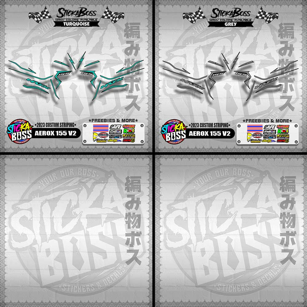 AEROX 155 V2 DECALS ( 2023 CUSTOM STRIPING )【WITH FREEBIES】