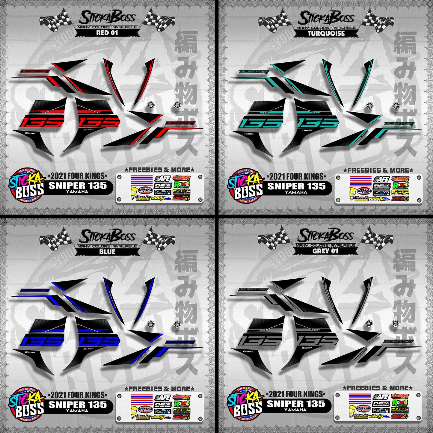 SNIPER 135 DECALS ( 2021 FOUR KINGS )【WITH FREEBIES】