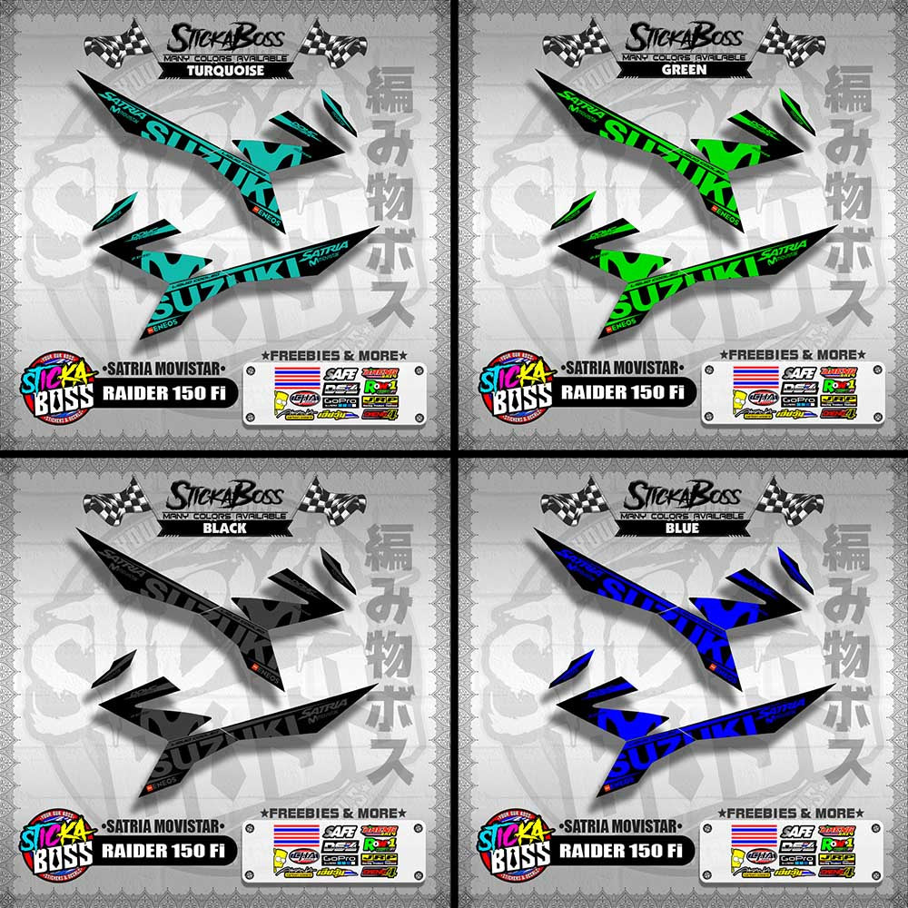 RAIDER 150 Fi DECALS ( SATRIA MOVISTAR )【WITH FREEBIES】