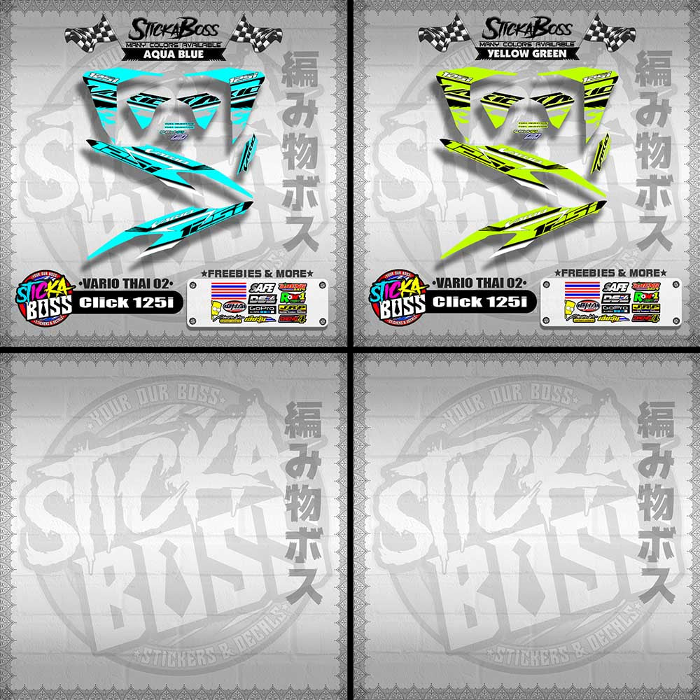 CLICK 125i V2 DECALS ( VARIO THAI 02 )【WITH FREEBIES】