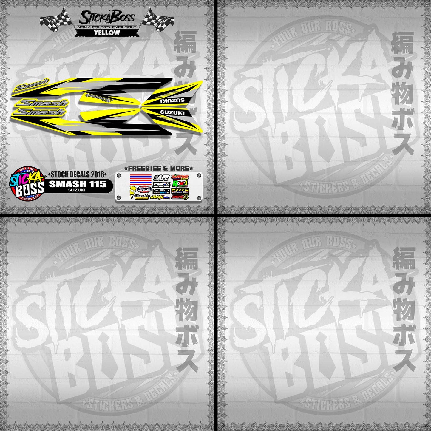 SMASH 115 ( STOCK DECALS 2016 )【WITH FREEBIES】