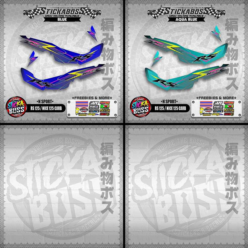 RS 125 NICE / 125 CARB STICKER DECALS ( N SPORT )【WITH FREEBIES】