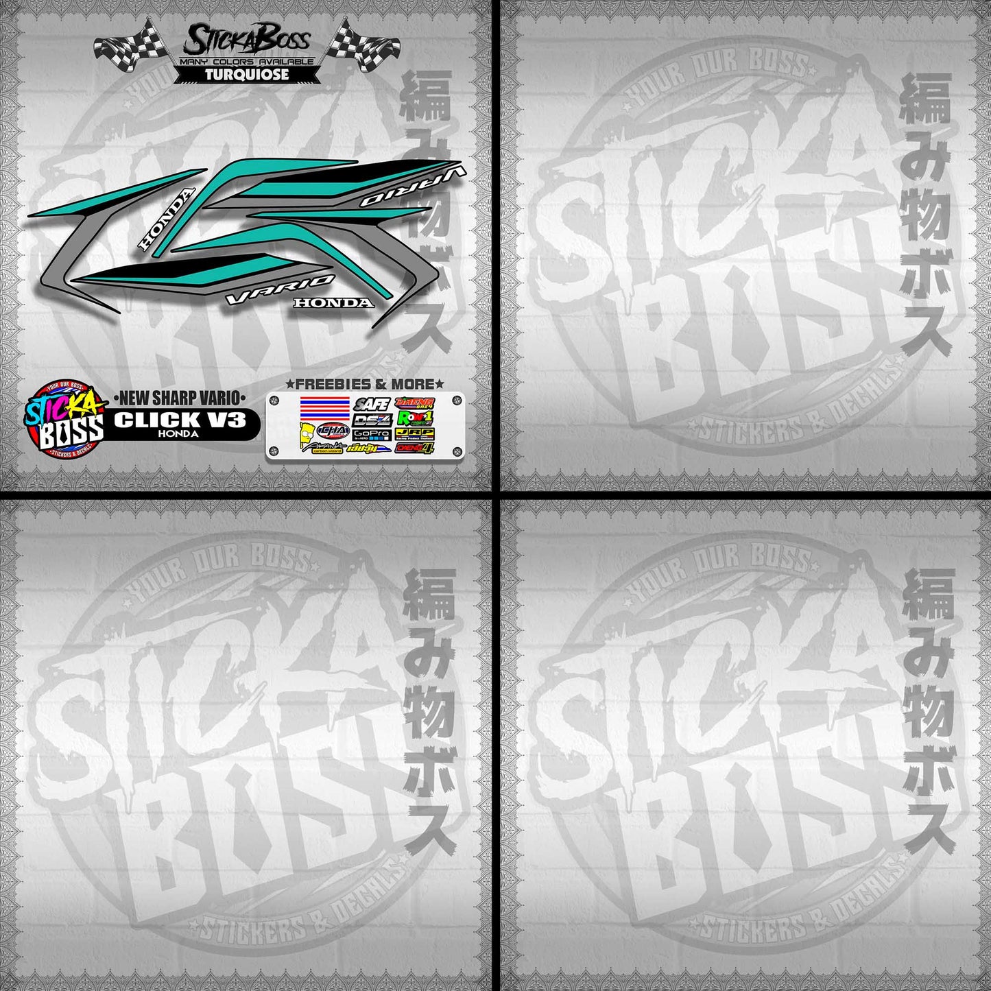 CLICK V3 DECALS ( NEW SHARP VARIO )【WITH FREEBIES】