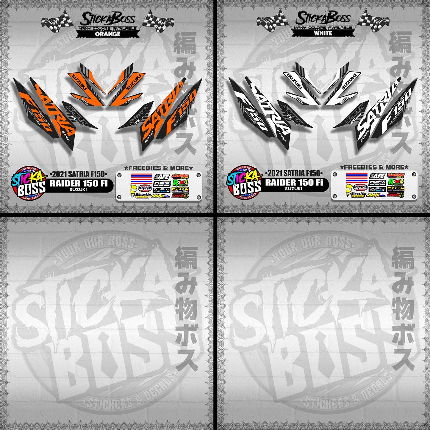 RAIDER 150 Fi DECALS ( 2021 SATRIA F150 )【WITH FREEBIES】