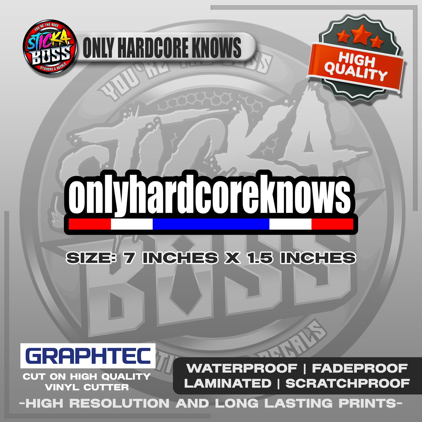 ONLY HARDCORE KNOWS STICKER | VINYL WATERPROOF STICKER | PREMIUM LAMINATED【PRINTED】