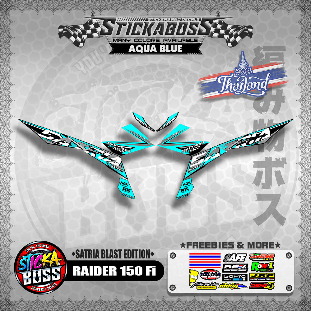 SUZUKI RAIDER 150 Fi Thai Decals ( Satria Blast Edition )【WITH FREEBIES】Thailand Concept