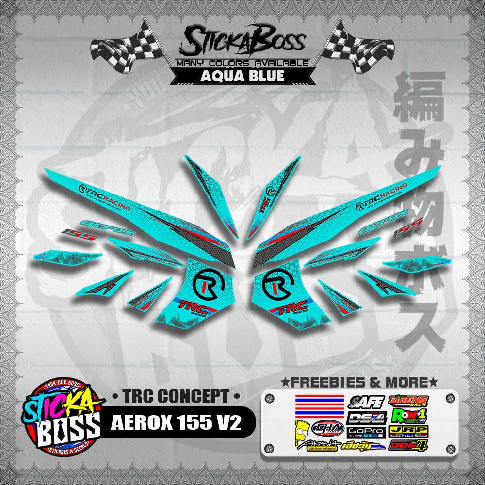 AEROX 155 V2 DECALS ( TRC CONCEPT )【WITH FREEBIES】