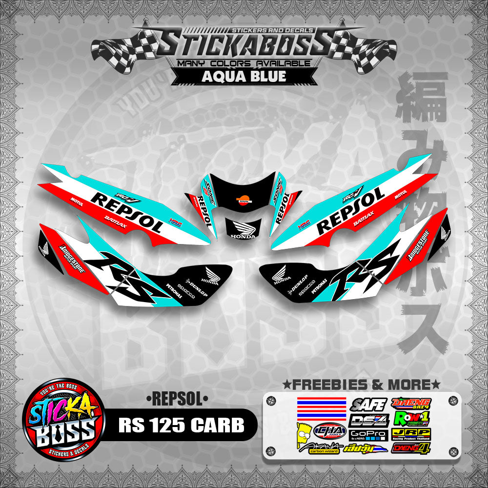 RS 125 CARB STICKER DECALS ( REPSOL )【WITH FREEBIES】