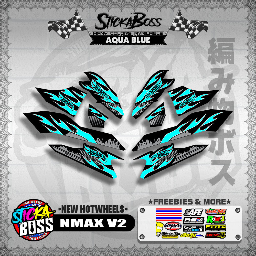 NMAX V2 DECALS ( NEW HOTWHEELS )【WITH FREEBIES】