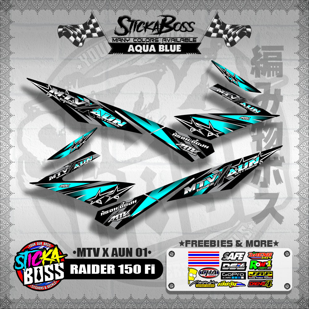 RAIDER 150 Fi DECALS ( MTV X AUN 01 )【WITH FREEBIES】