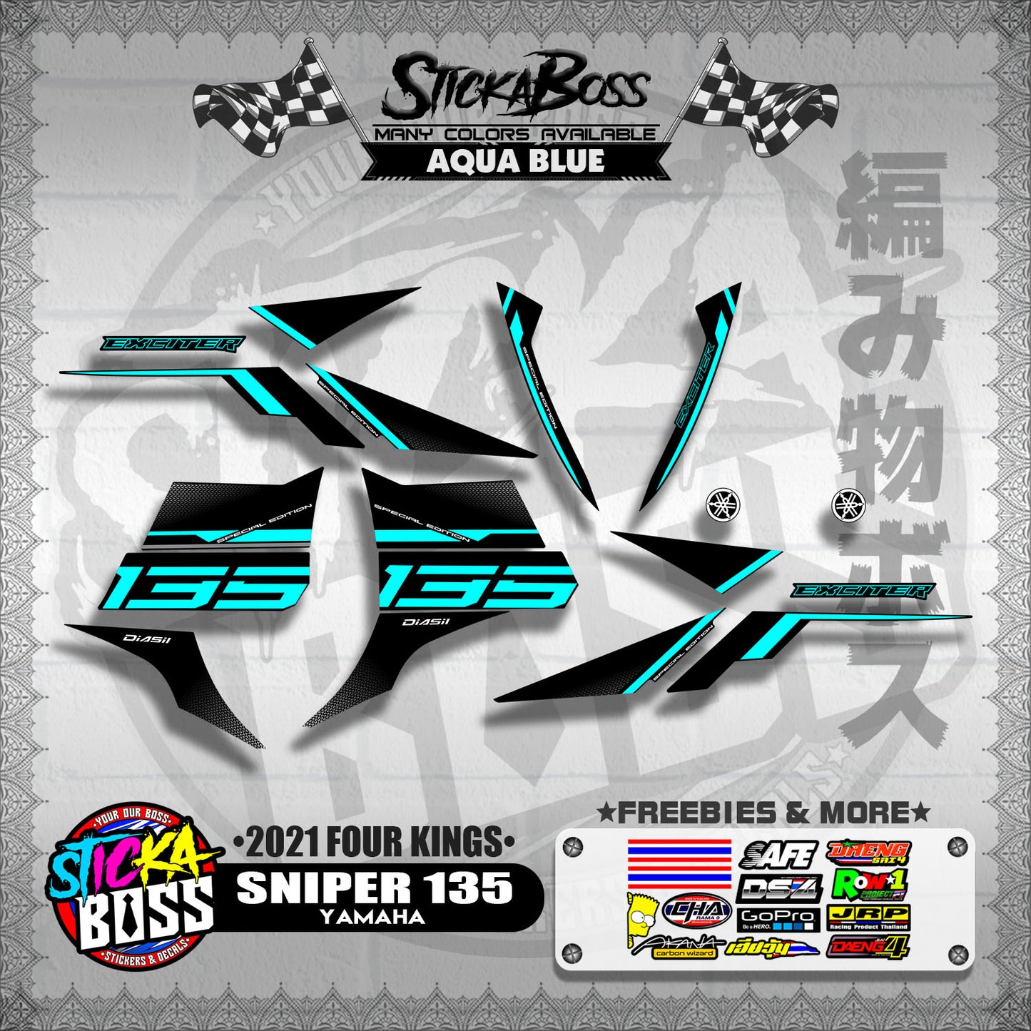 SNIPER 135 DECALS ( 2021 FOUR KINGS )【WITH FREEBIES】