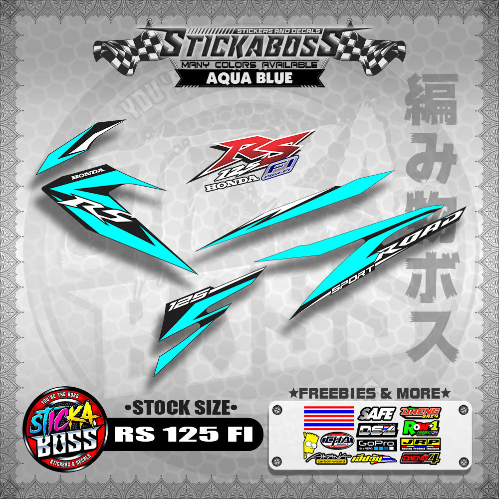RS 125 FI Stock Decals (STOCK SIZE)【PREMIUM GLOSSY LAMINATED】