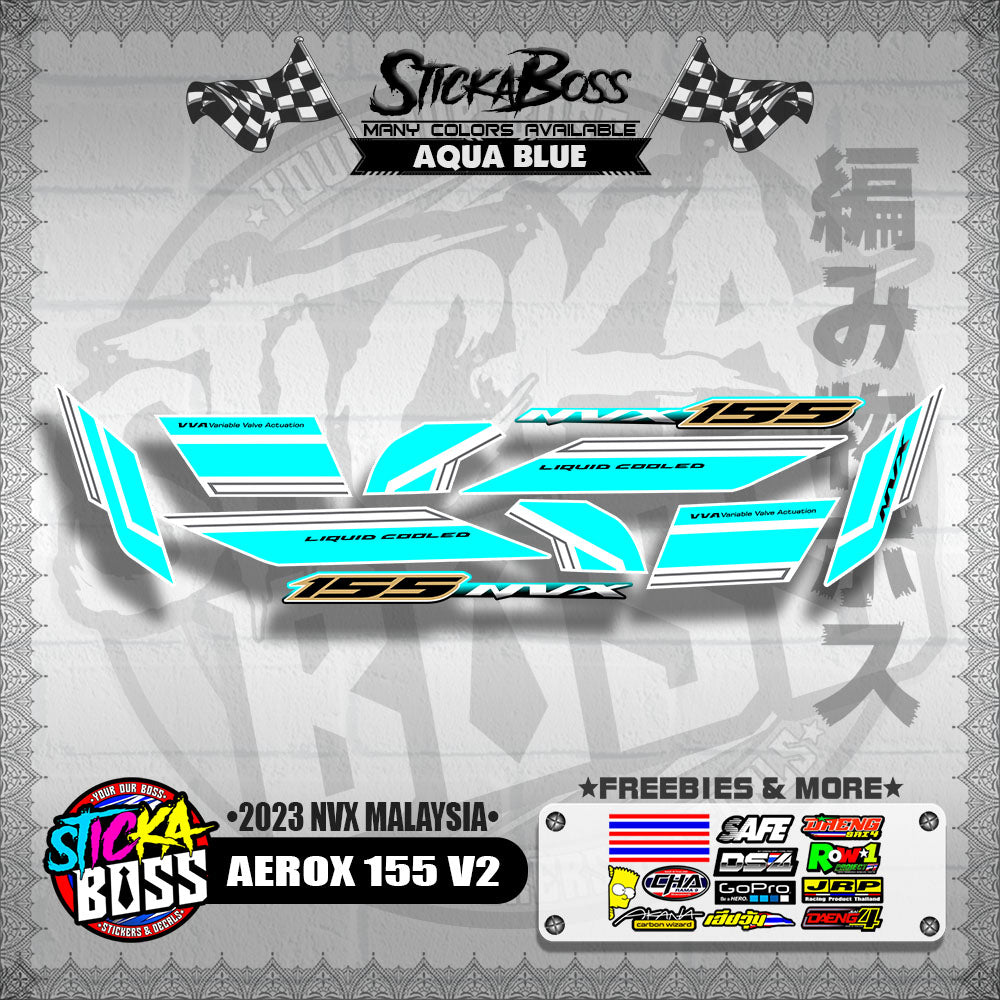 AEROX 155 V2 DECALS ( 2023 NVX MALAYSIA )【WITH FREEBIES】