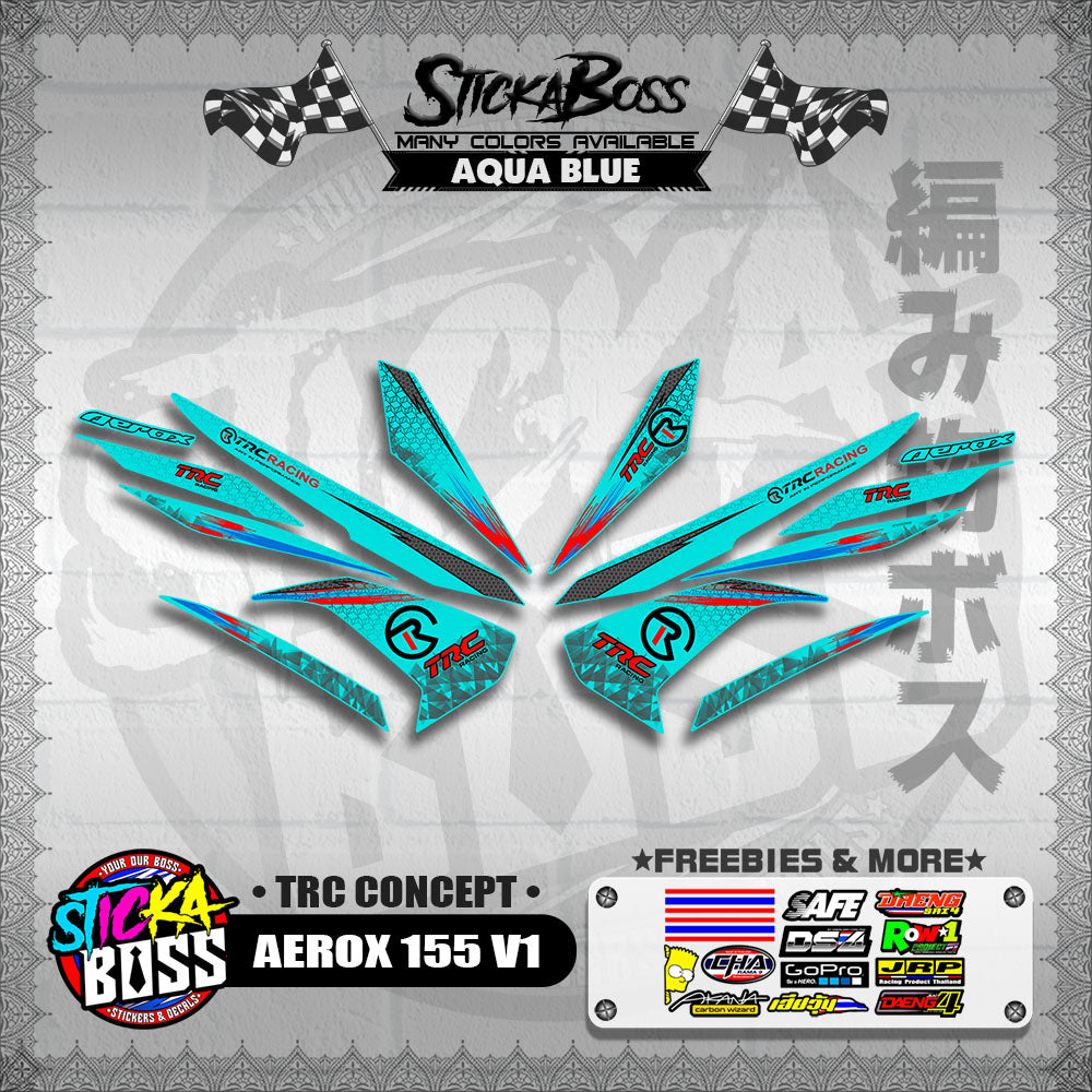 AEROX 155 V1 DECALS ( TRC CONCEPT )【WITH FREEBIES】