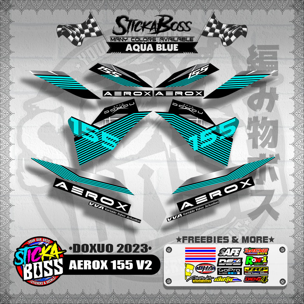 AEROX 155 V2 DECALS ( DOXUO 2023 )【WITH FREEBIES】