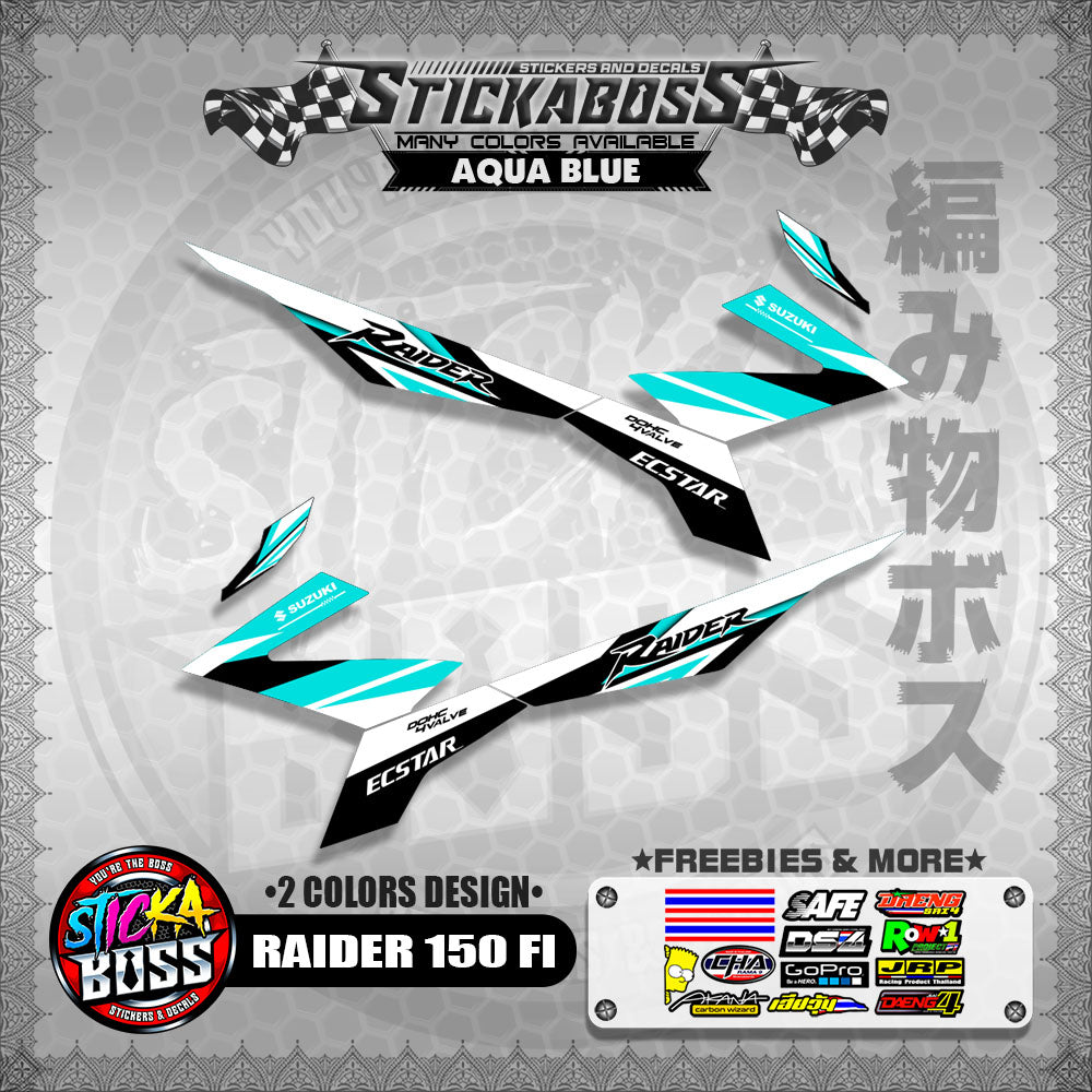 RAIDER 150 FI MALAYSIAN STICKER DECALS ( 2 COLORS DESIGN )【WITH FREEBIES】