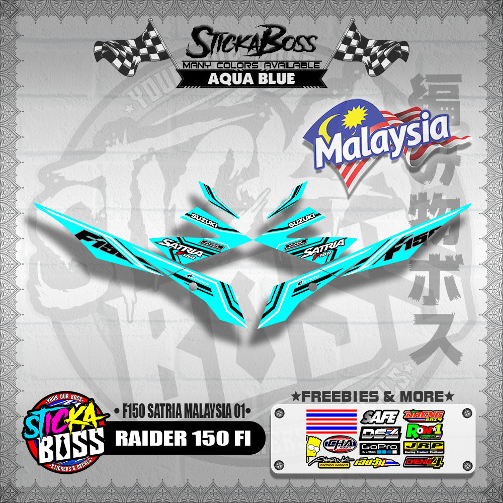 RAIDER 150 FI MALAYSIAN DECALS ( F150 SATRIA MALAYSIA 01 )【WITH FREEBIES】