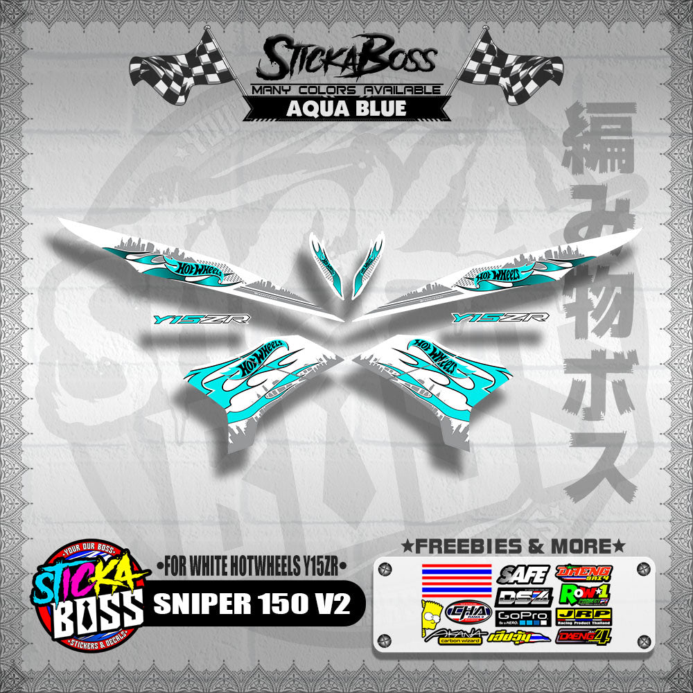 SNIPER 150 V2 DECALS ( FOR WHITE HOTWHEELS Y15ZR )【WITH FREEBIES】