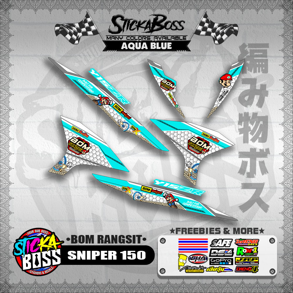 SNIPER 150 INDO DECALS ( BOM RANGSIT )【WITH FREEBIES】