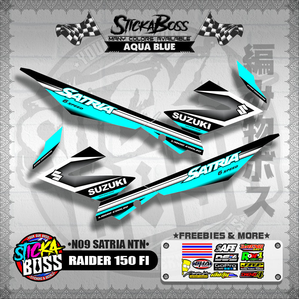 RAIDER 150 FI DECALS ( N09 SATRIA NTN )【WITH FREEBIES】