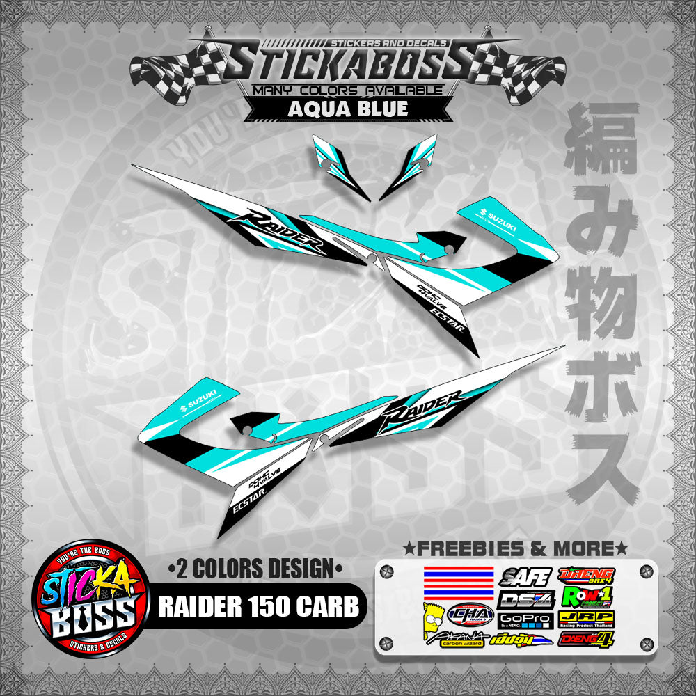 RAIDER 150 CARB MALAYSIAN STICKER DECALS ( 2 COLORS DESIGN )【WITH FREEBIES】