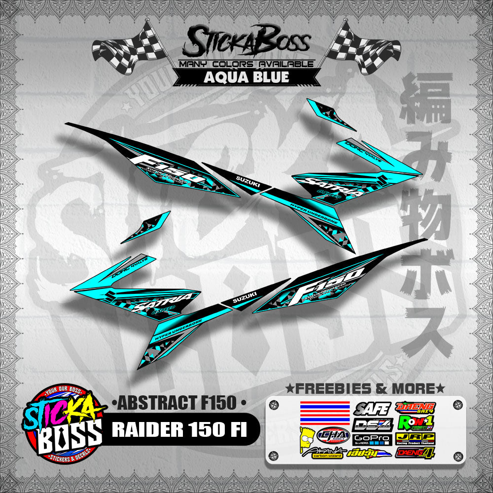 RAIDER 150 FI DECALS ( ABSTRACT F150 )【WITH FREEBIES】