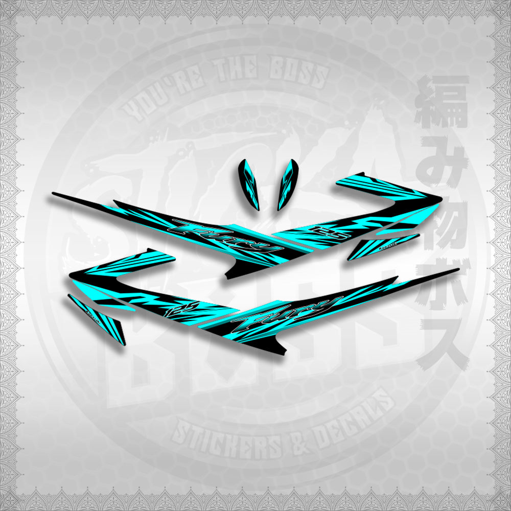 FURY 125 LUEFI RACE FLARE STICKER DECALS By STICKABOSS (SOFIE LAMINATED WATERPROOF)