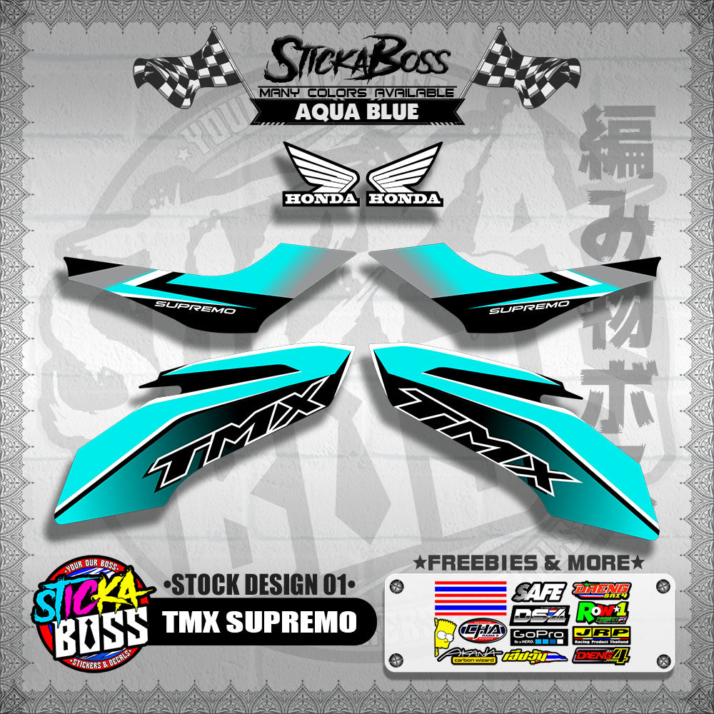 TMX SUPREMO DECALS ( STOCK DESIGN 01 ) 【WITH FREEBIES】