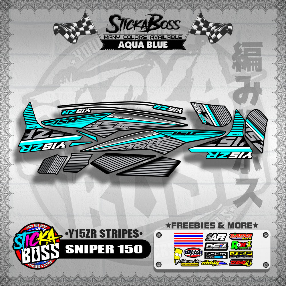 SNIPER 150 DECALS ( Y15ZR STRIPES )【WITH FREEBIES】