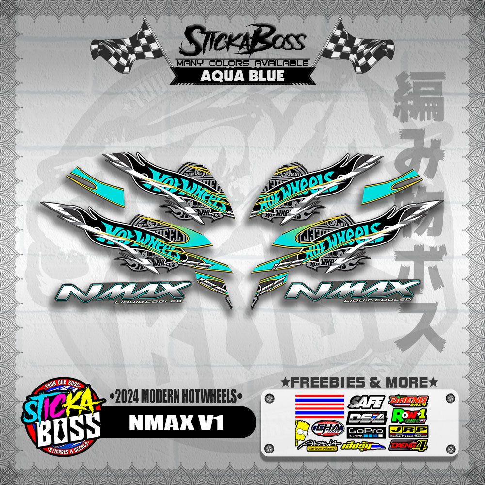 NMAX V1 DECALS ( 2024 MODERN HOTWHEELS )【WITH FREEBIES】