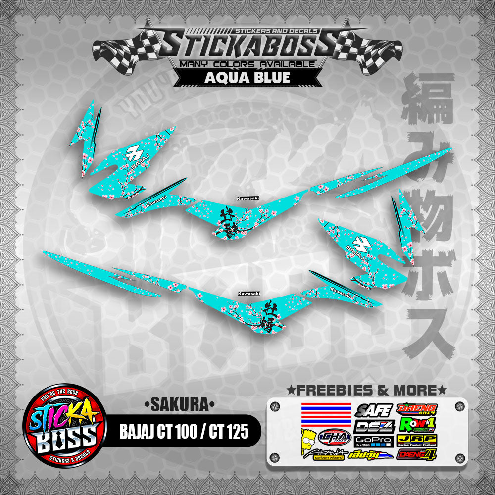 BAJAJ CT 100 / CT 125 STICKER DECALS ( SAKURA )【WITH FREEBIES】
