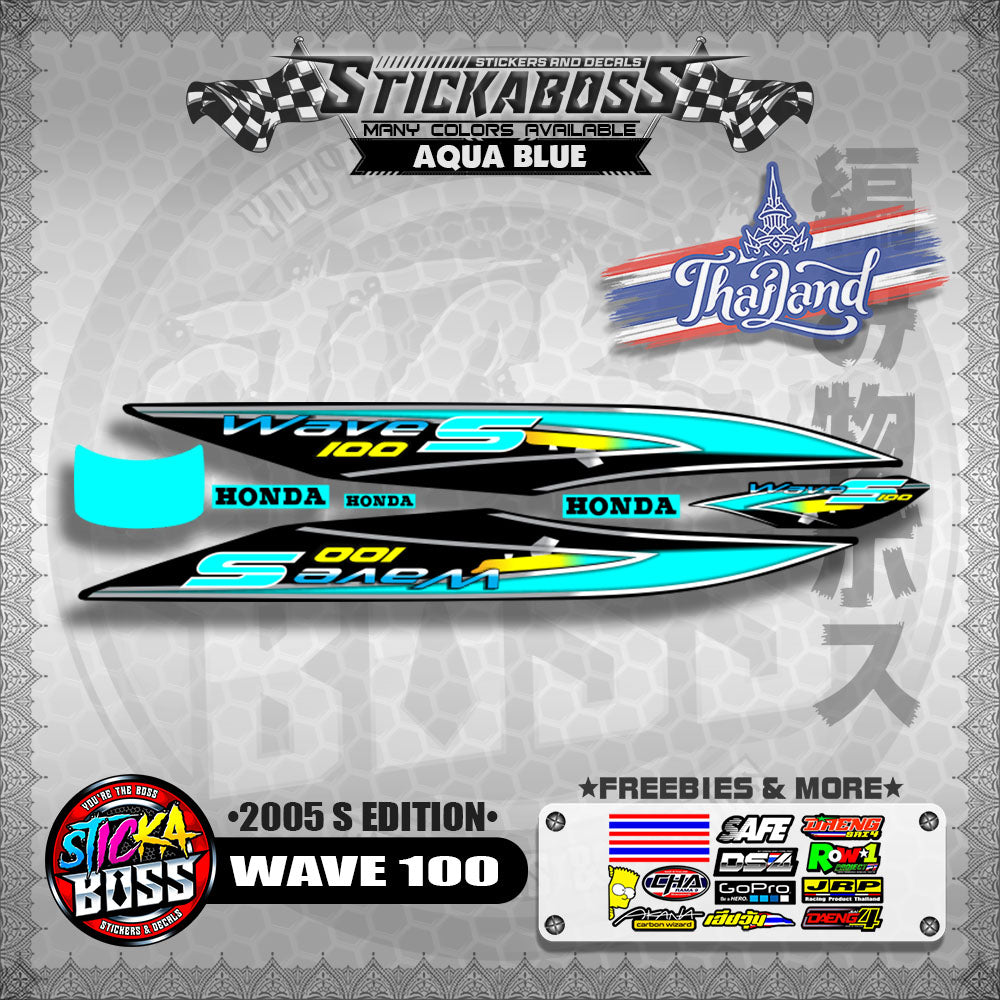 WAVE 100 THAILAND DECALS ( 2005 S EDITION )【WITH FREEBIES】