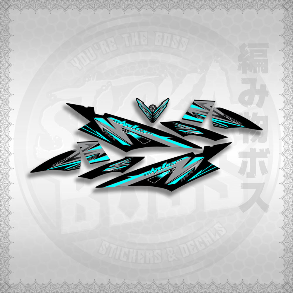 MIO SOUL I STRIPING CARBURETOR STICKER DECALS By STICKABOSS (SOFIE LAMINATED WATERPROOF)