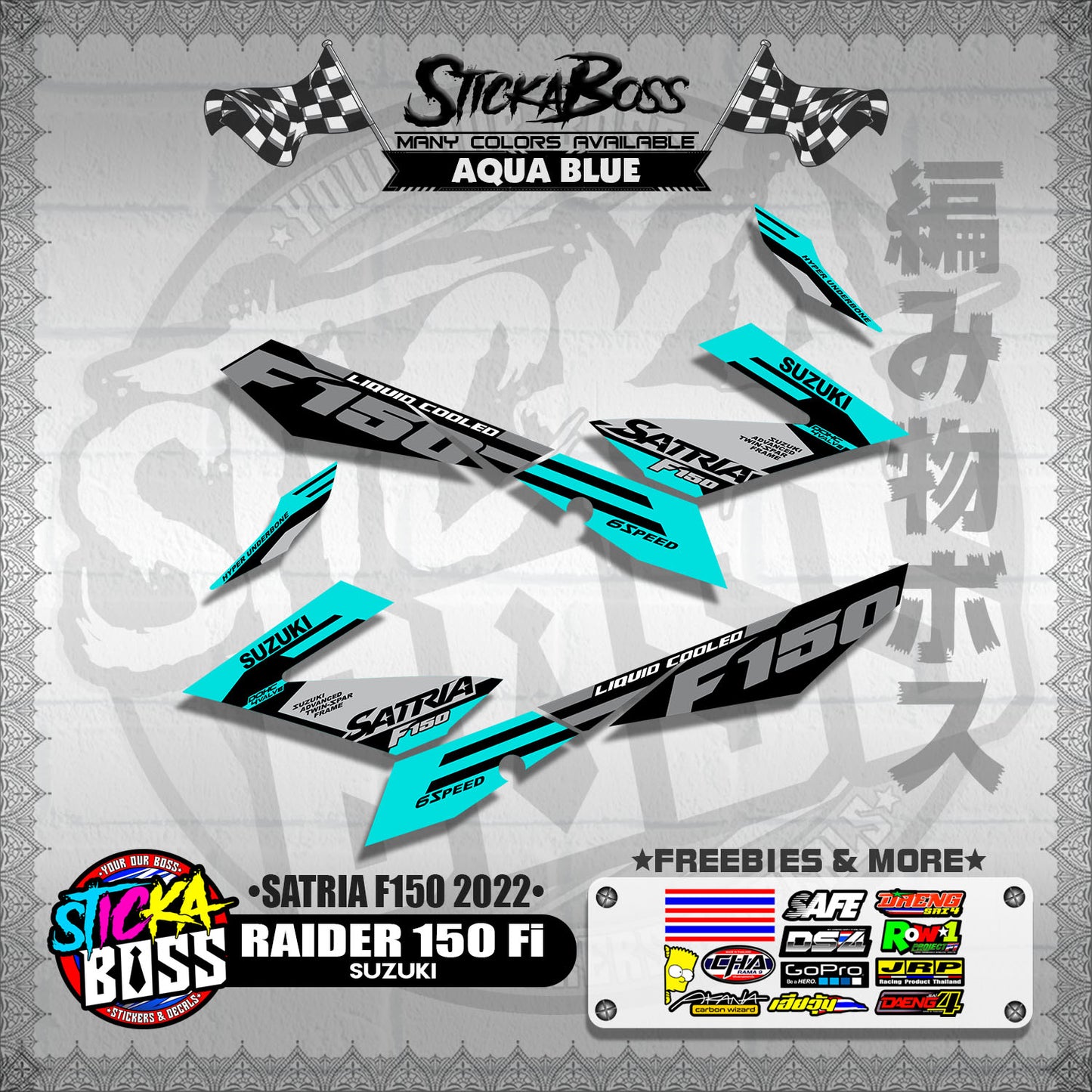 RAIDER 150 Fi DECALS ( SATRIA F150 2022 )【WITH FREEBIES】