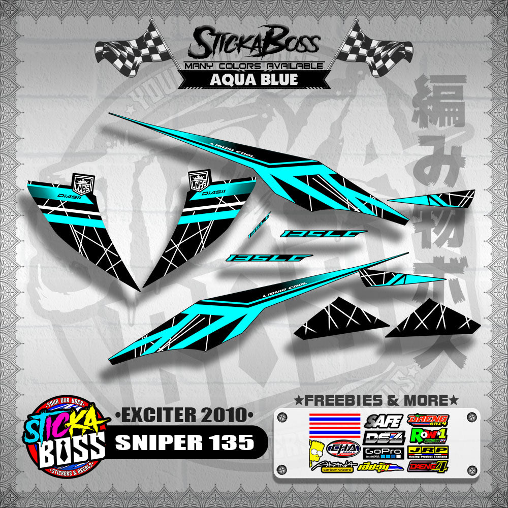 SNIPER 135 DECALS ( EXCITER 2010 )【WITH FREEBIES】