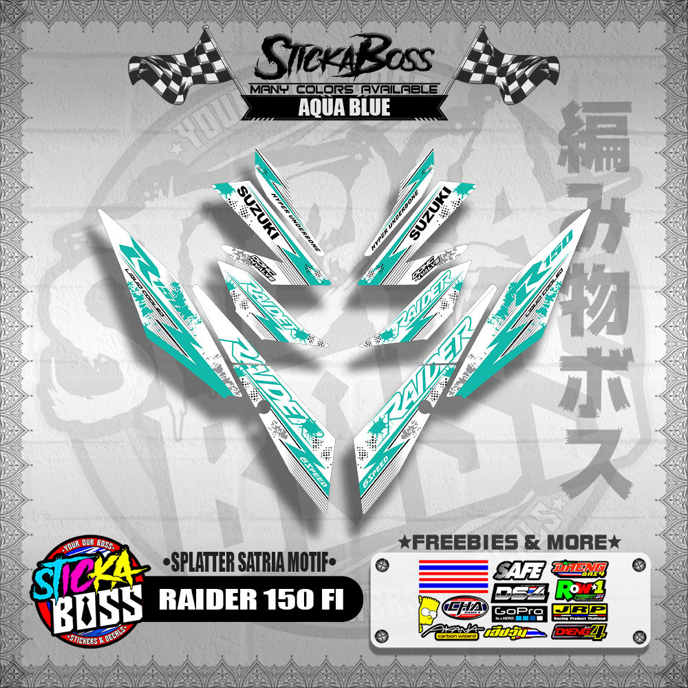 RAIDER 150 FI DECALS ( SPLATTER SATRIA MOTIF )【WITH FREEBIES】