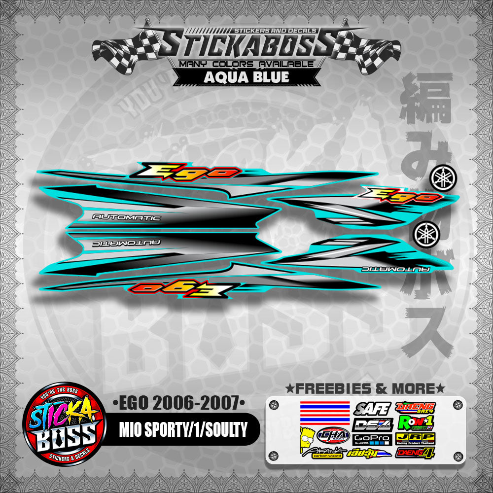MIO SPORTY / MIO 1 / SOULTY DECALS ( EGO 2006 - 2007 )【WITH FREEBIES】