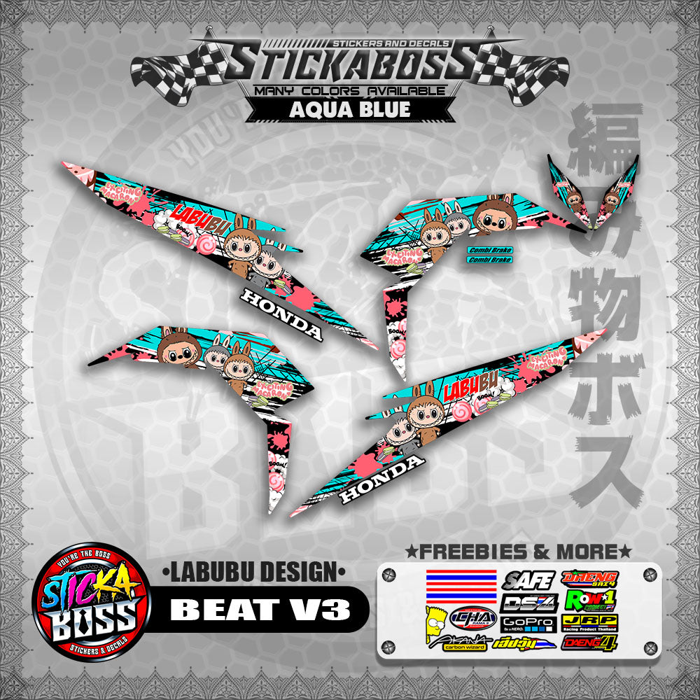 BEAT V3 STICKER DECALS ( LABUBU DESIGN )【WITH FREEBIES】