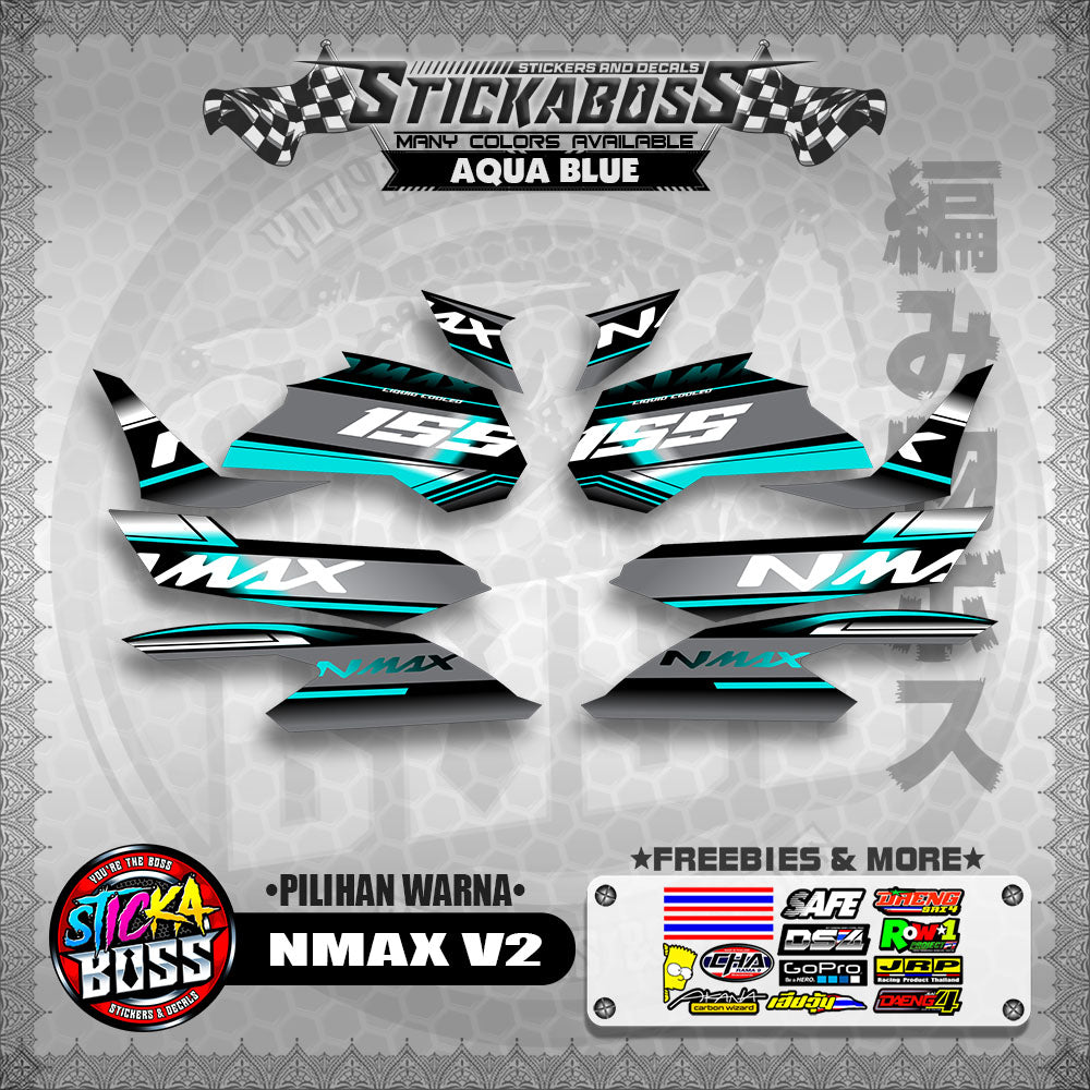 NMAX V2 MALAYSIAN STICKER DECALS ( PILIHAN WARNA )【WITH FREEBIES】