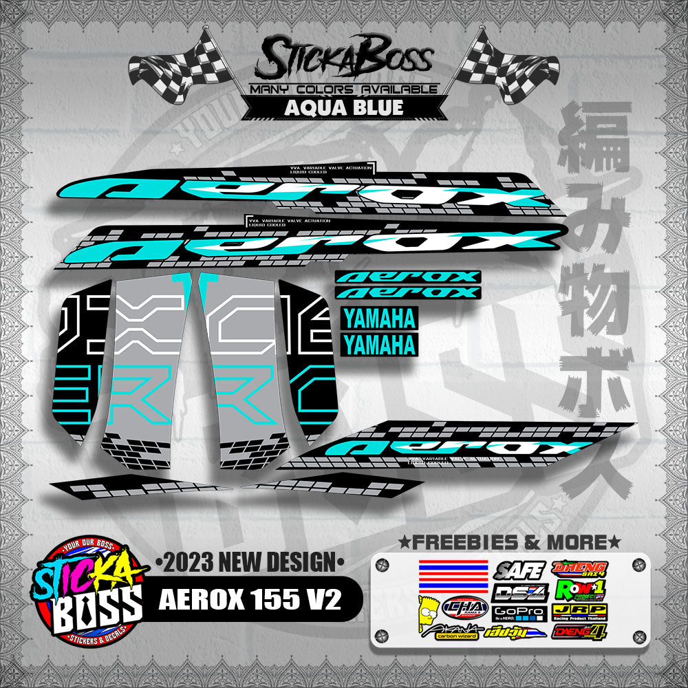 AEROX 155 V2 MALAYSIAN DECALS ( 2023 NEW DESIGN )【WITH FREEBIES】