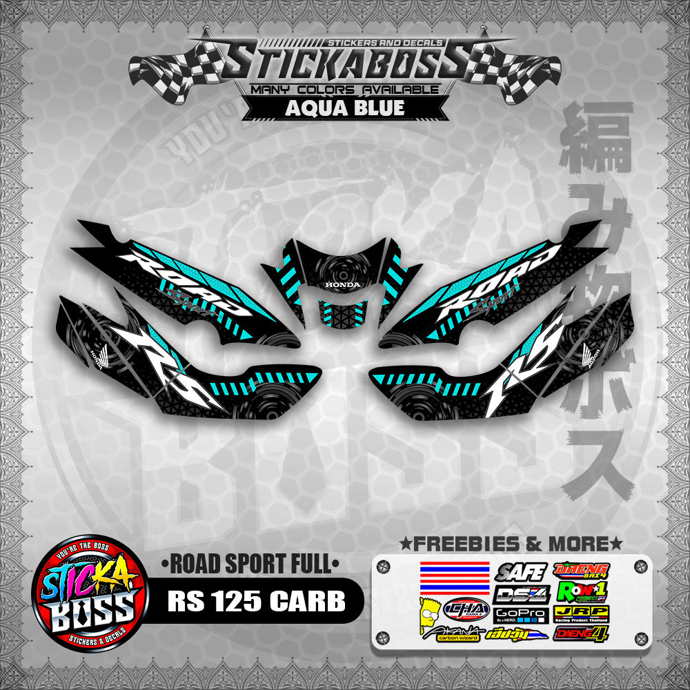 RS 125 CARB STICKER FULL DECALS ( ROAD SPORT FULL )【WITH FREEBIES】