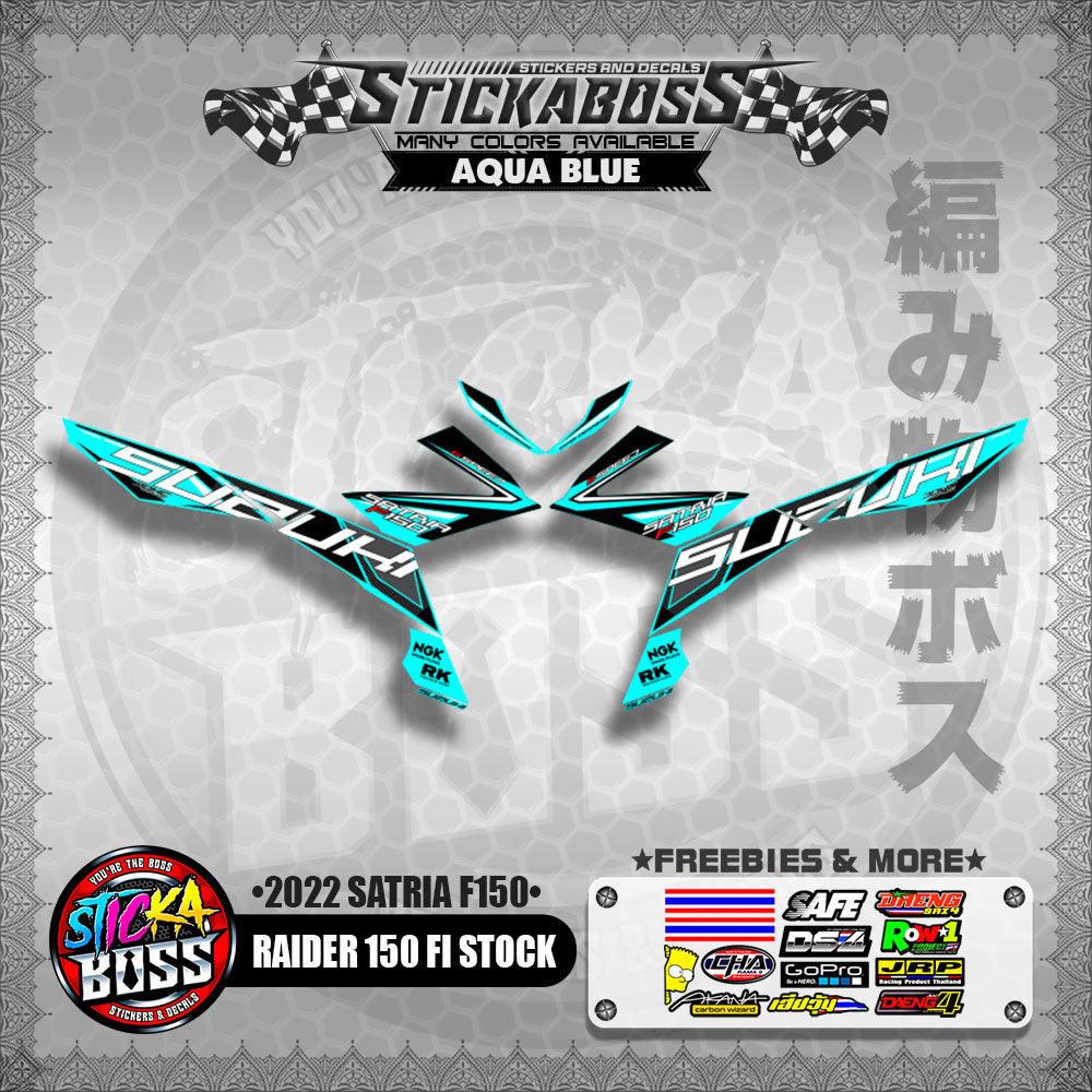 SUZUKI RAIDER 150 FI STOCK DECALS ( 2022 SATRIA F150 )【WITH FREEBIES】
