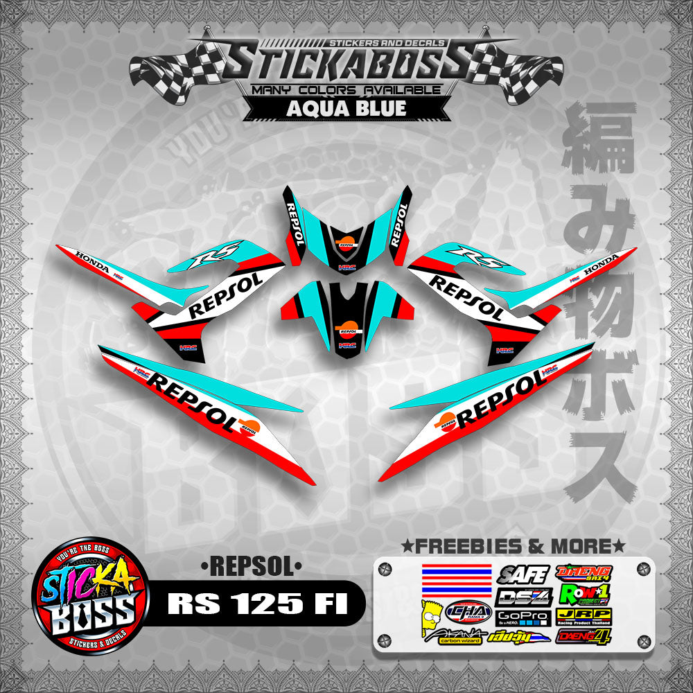 RS 125 FI DECALS ( REPSOL )【WITH FREEBIES】